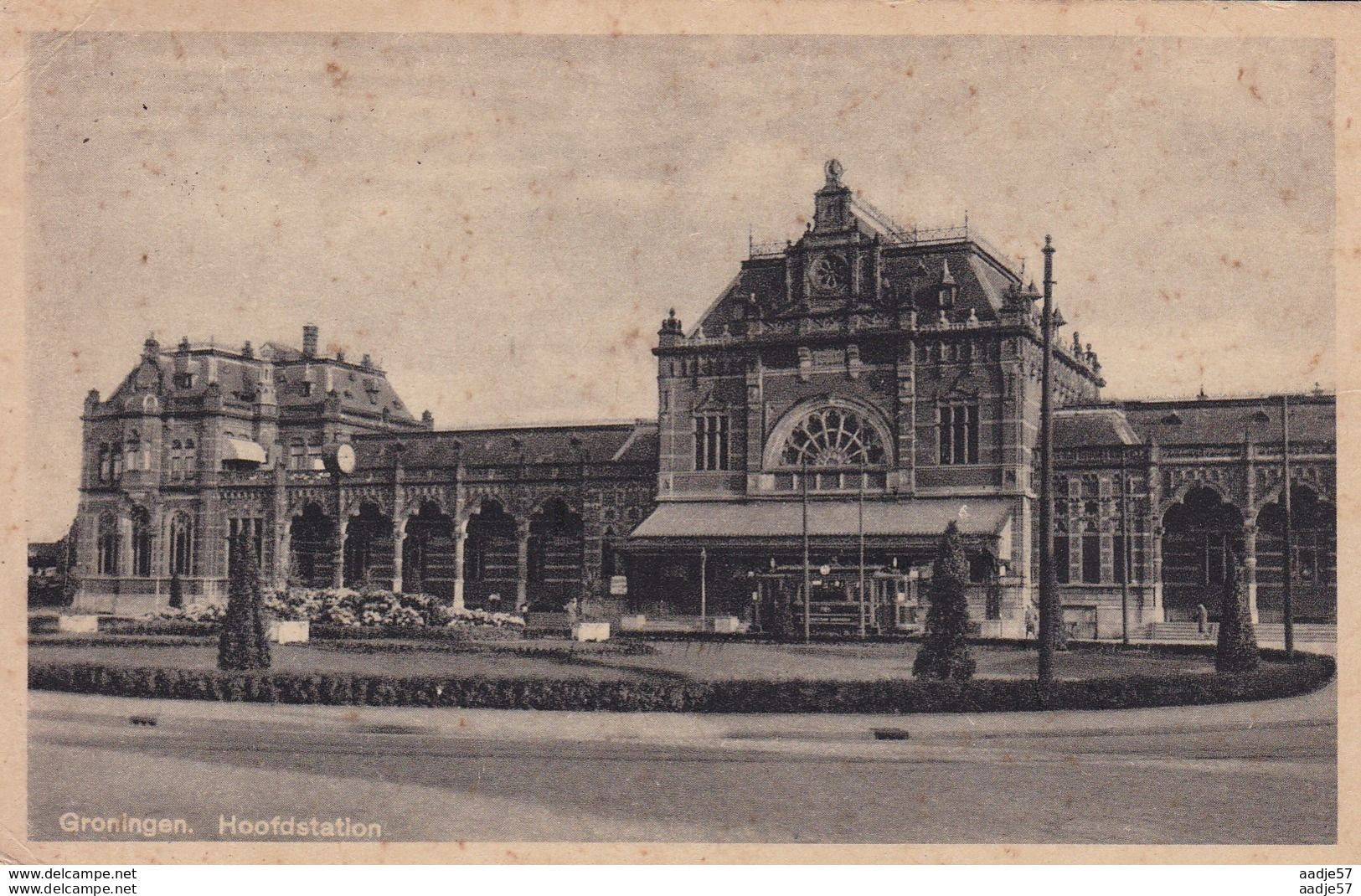 Netherlands Pays Bas Groningen Station Tramway 1956 - Tramways