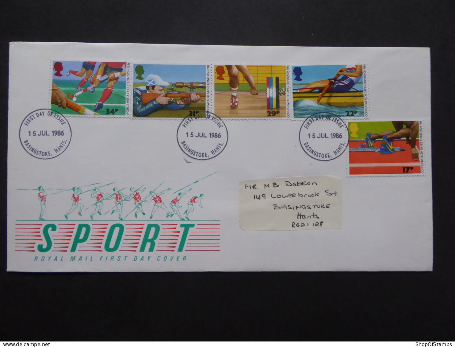 GREAT BRITAIN SG 1328-32 COMMONWEALTH GAMES 13TH FDC    - Unclassified
