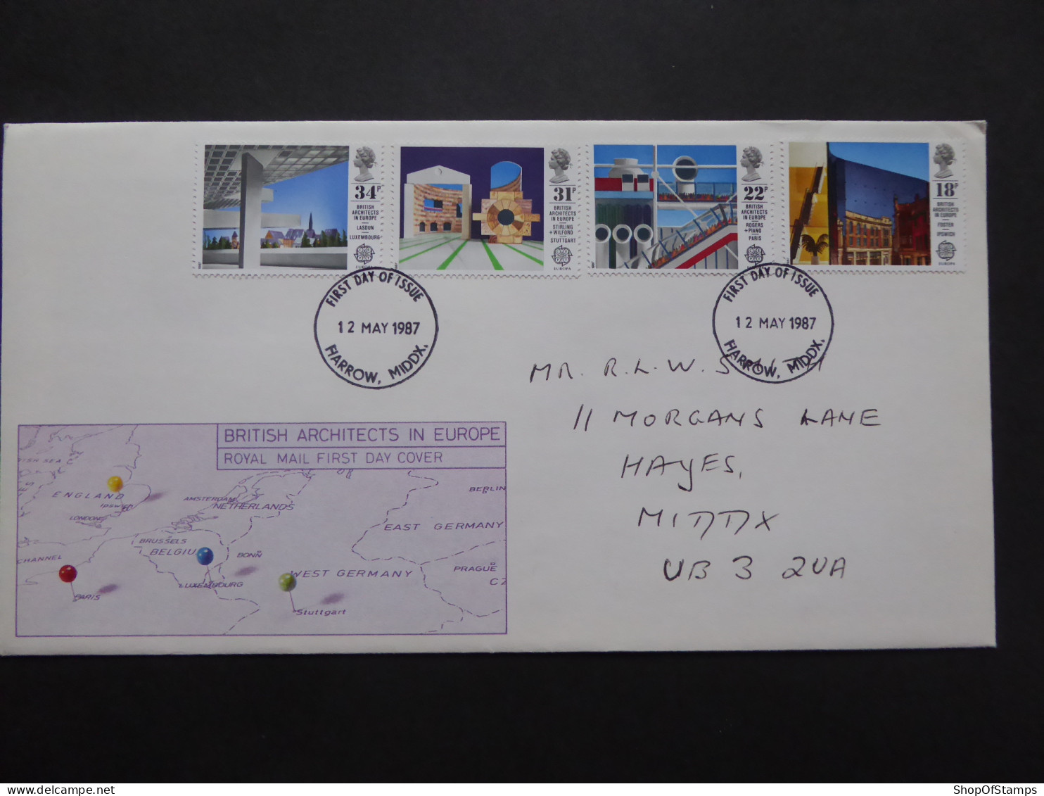 GREAT BRITAIN SG 1355-58 BRITISH ARCHITECTURE IN EUROPE FDC    - Unclassified