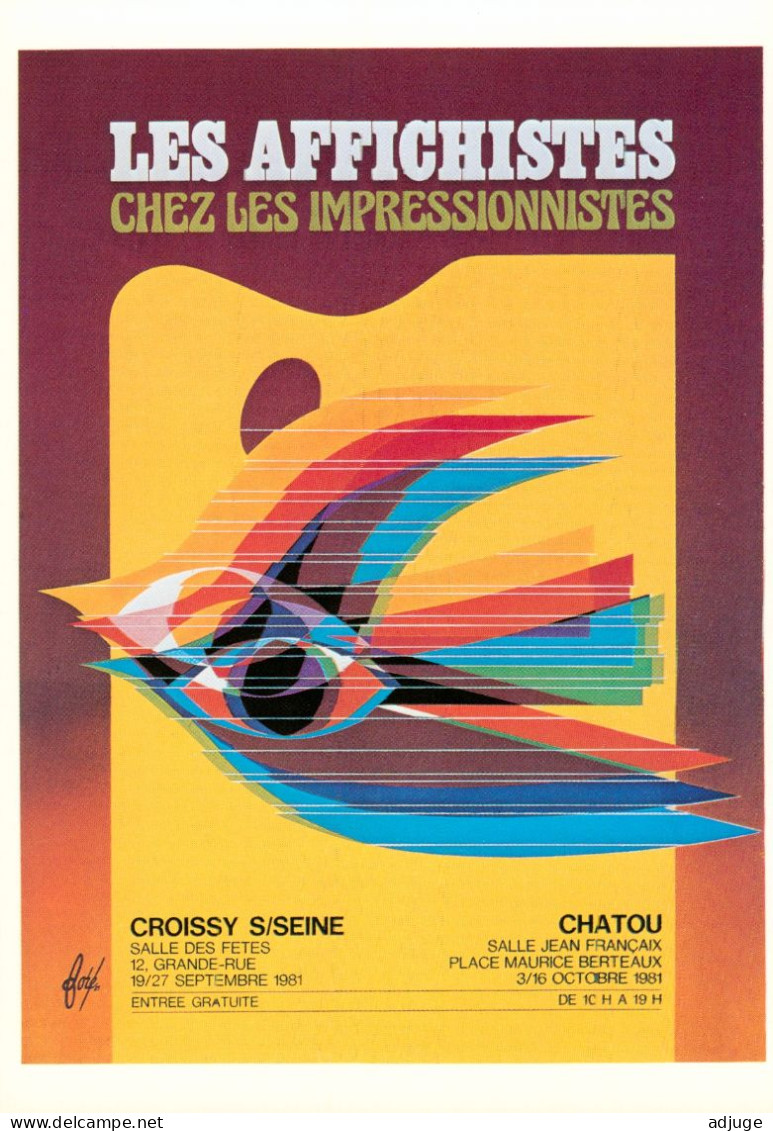 CPM- Illustrateur Affichiste FORÉ -Les Affichistes Chez Les Impressionnistes - Croissy S/Seine, Chatou *1981*TBE* - Fore