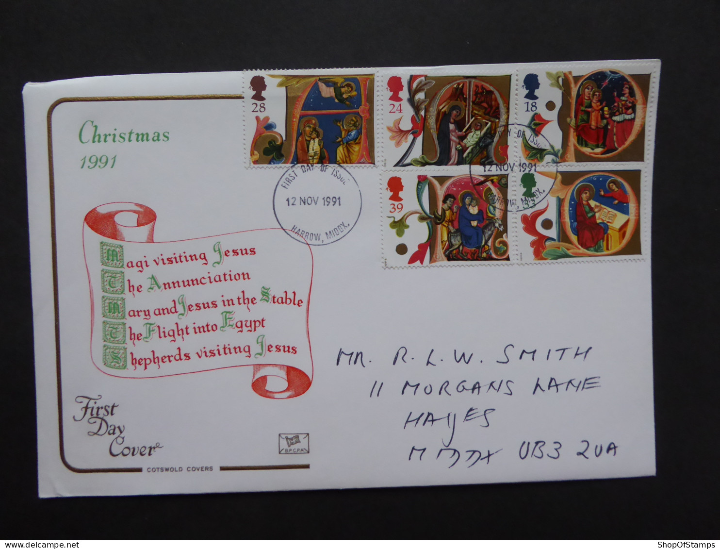 GREAT BRITAIN SG 1582-86 CHRISTMAS, MANUSCRIPTS FROM BODLEIAN LIBRARY FDC    - Unclassified