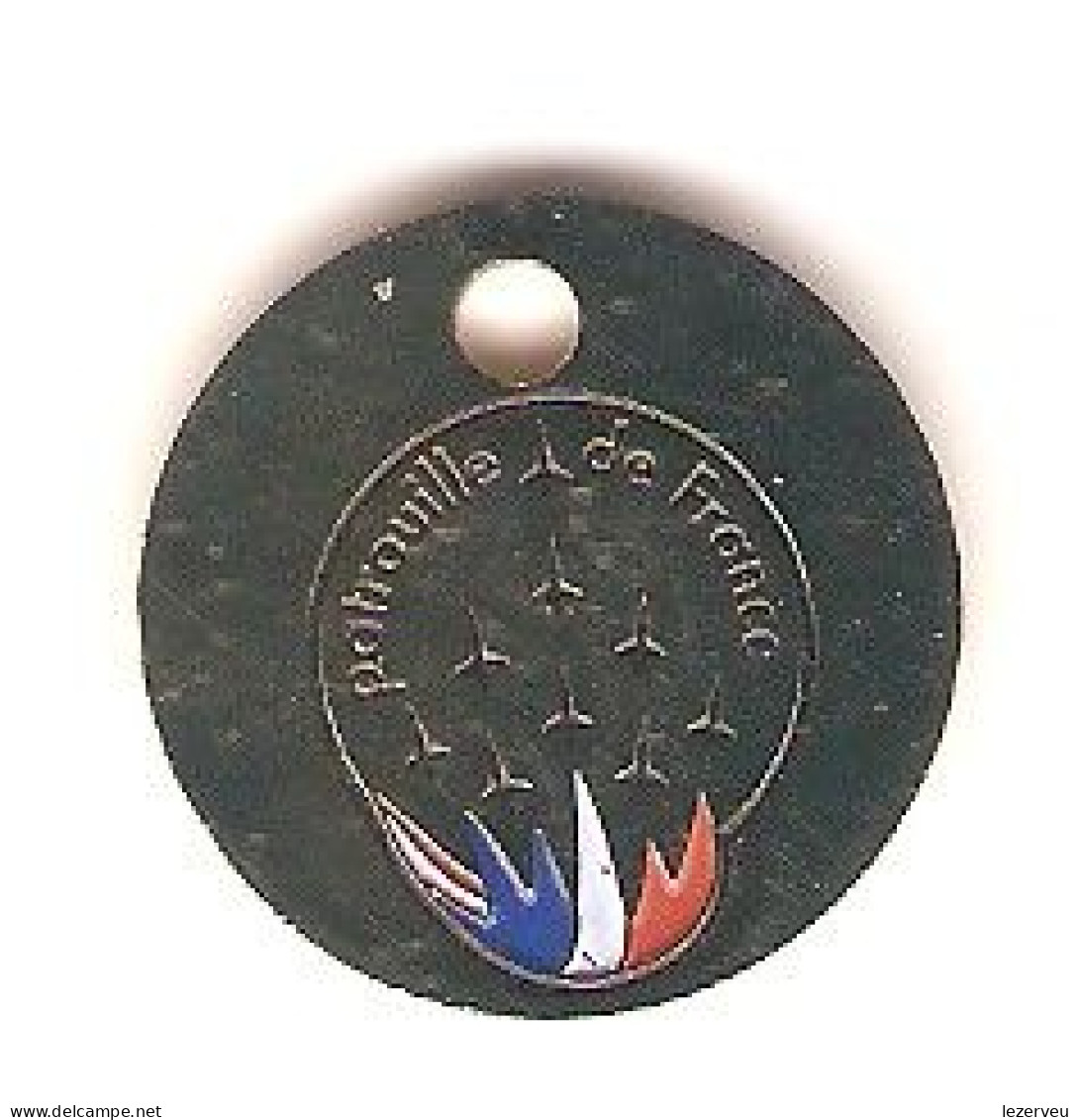 JETON DE CADDIE PATROUILLE DE FRANCE Verso 1€ DORE MAL RENDU PAR LE SCAN - Trolley Token/Shopping Trolley Chip