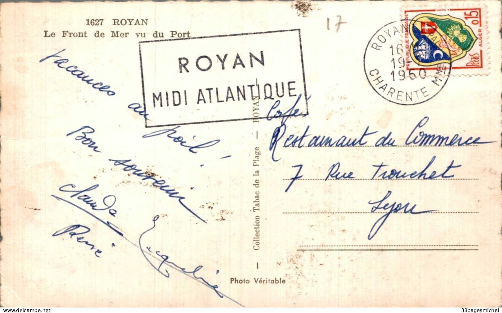K0105 - ROYAN - D17 - Le Front De Mer Vu Du Port - Royan