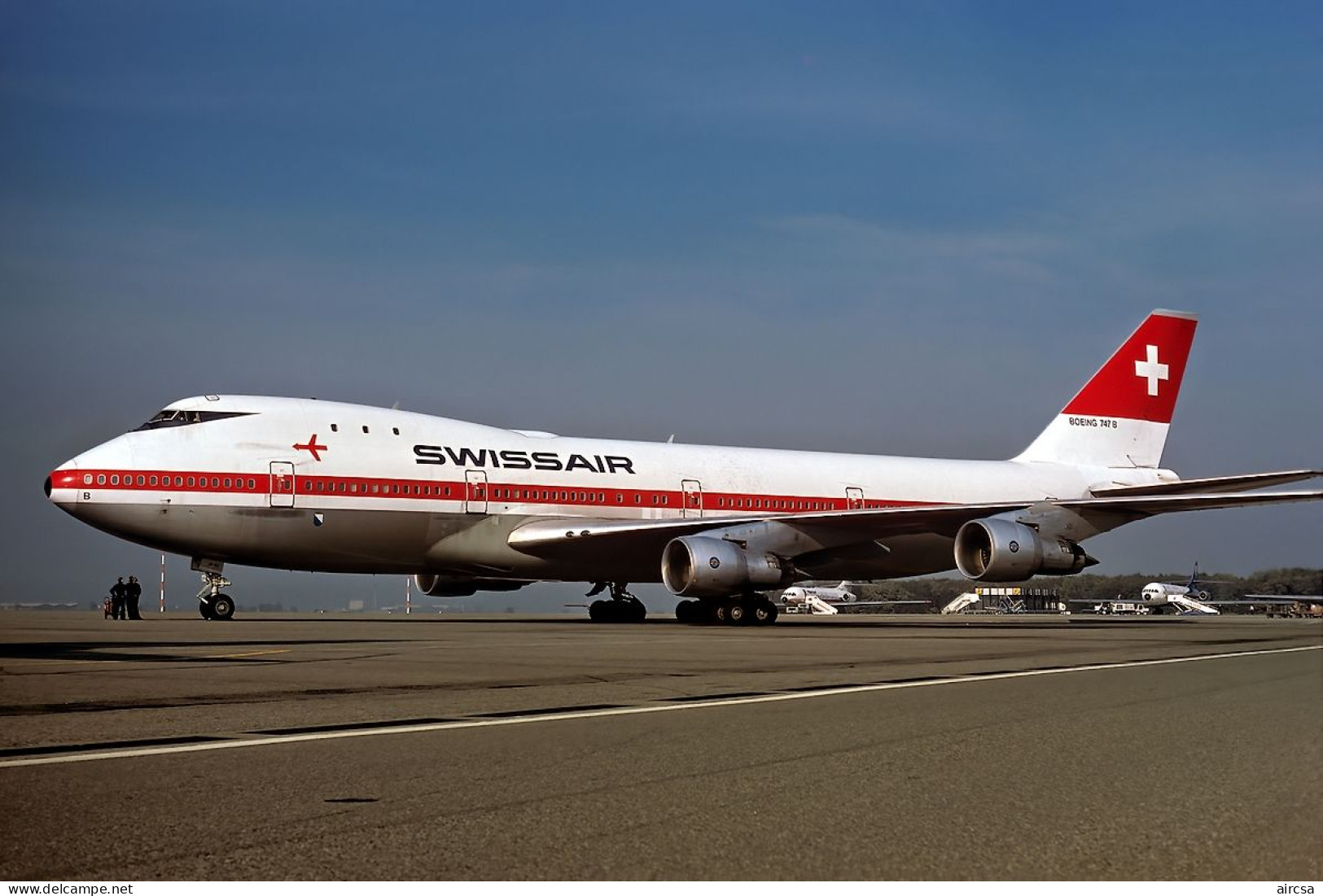 Aviation Postcard-WGA-1482 SWISSAIR Boeing 747 - 1946-....: Era Moderna