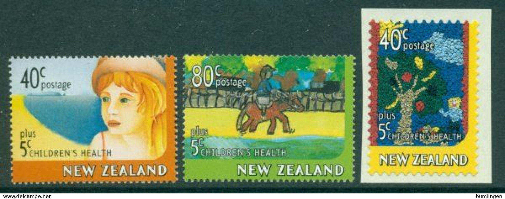 NEW ZEALAND 1997 Mi 1610-11 + 1613** Children's Health – Children's Paintings [B1073] - Sonstige & Ohne Zuordnung