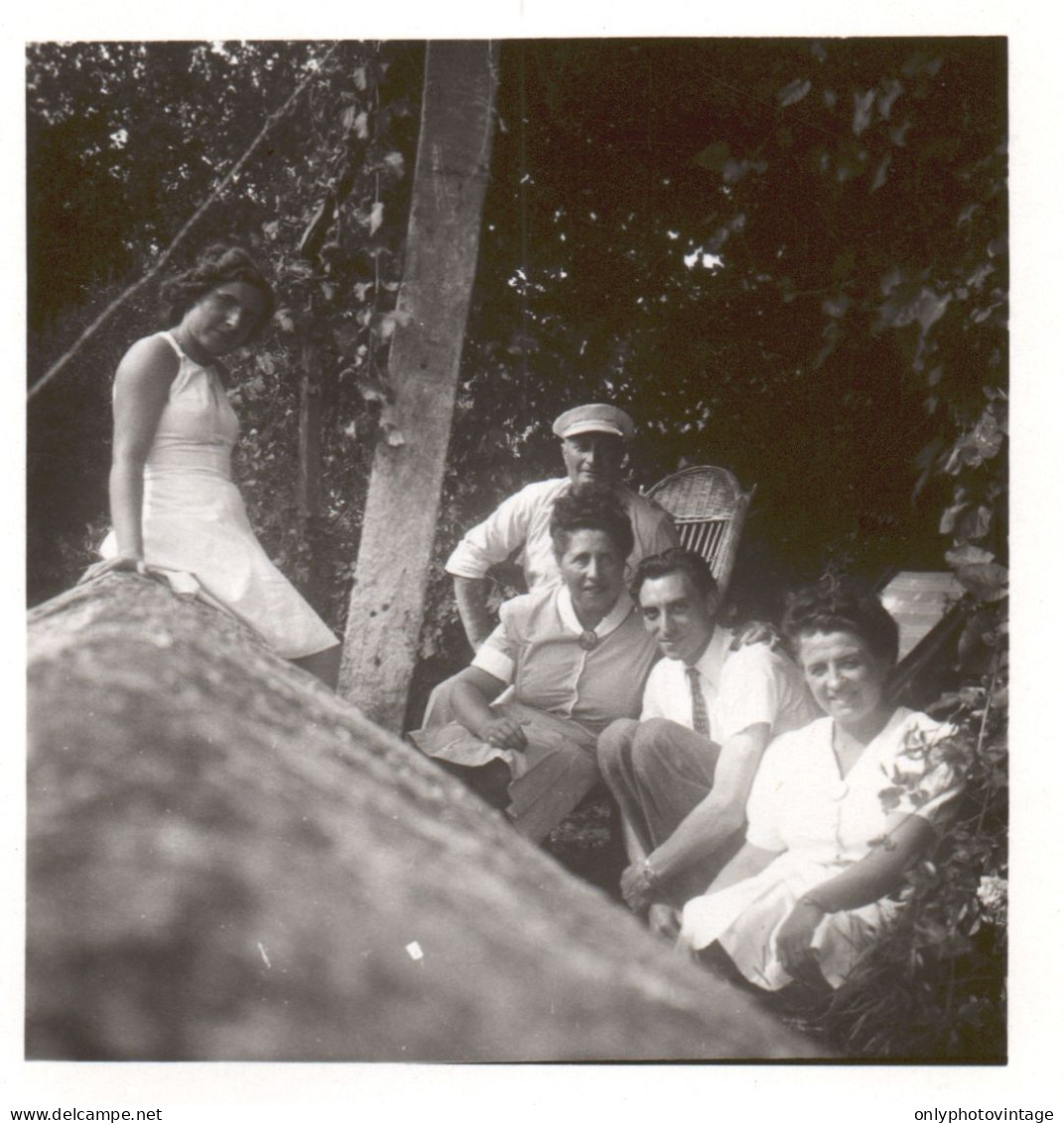 Francia 1946, Les Ormes, La Terrasse De L'Hotel, Foto Epoca Vintage Photo - Lieux