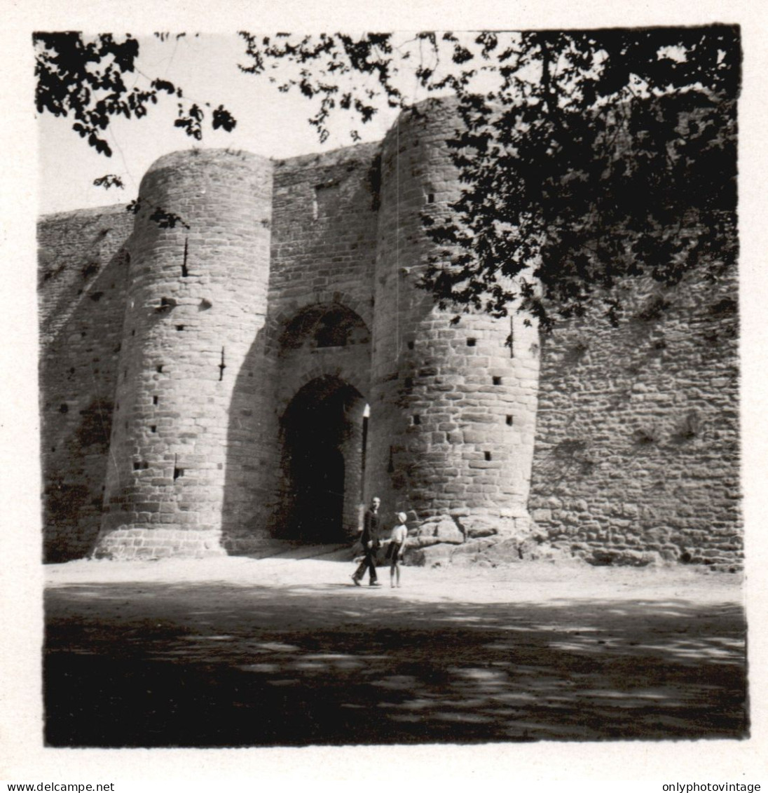Francia 1933, Dinan, Ingresso Al Castello, Foto Epoca, Vintage Photo - Lieux