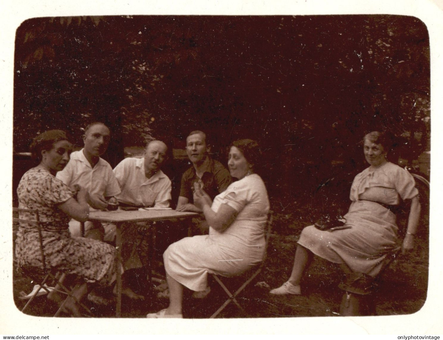 Francia 1935, Rambouillet, Picnic Nel Parco, Foto Epoca, Vintage Photo - Plaatsen