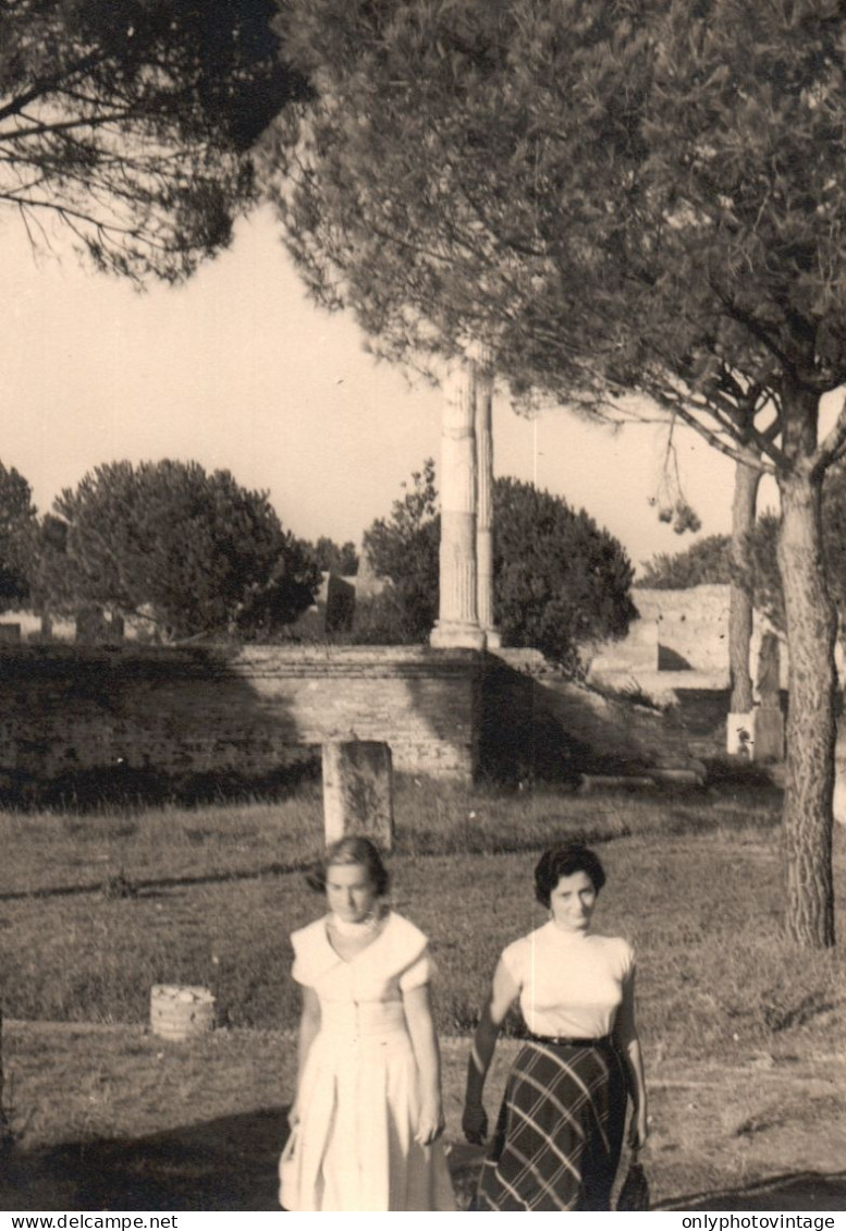 Roma 1956, Ostia Antica, Veduta, Fotografia Epoca, Vintage Photo - Plaatsen