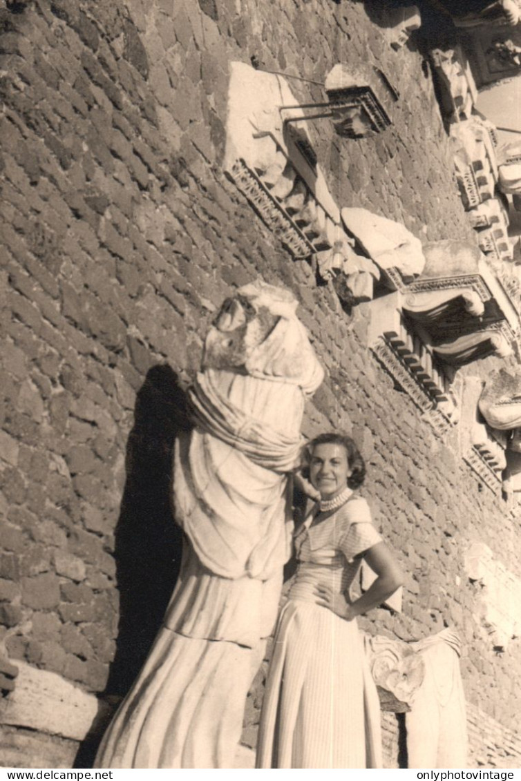 Roma 1956, Ostia Antica, Veduta, Fotografia Epoca, Vintage Photo - Plaatsen