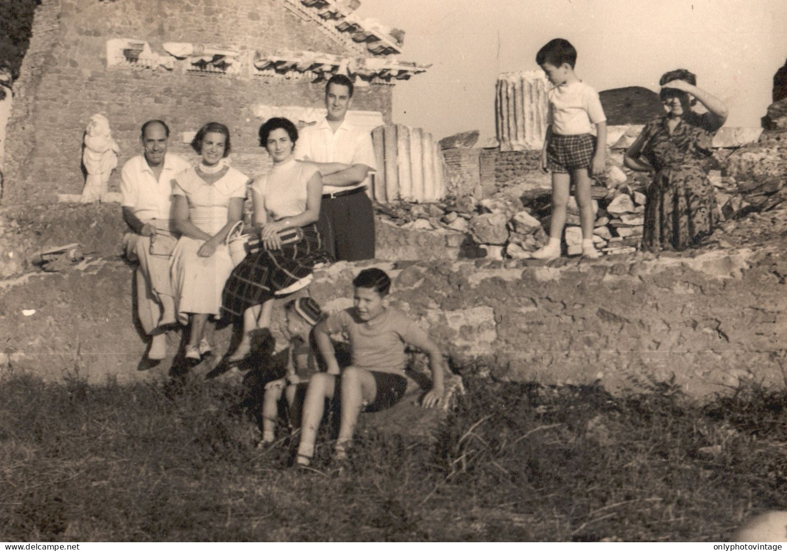 Roma 1956, Ostia Antica, Veduta, Fotografia Epoca, Vintage Photo - Plaatsen