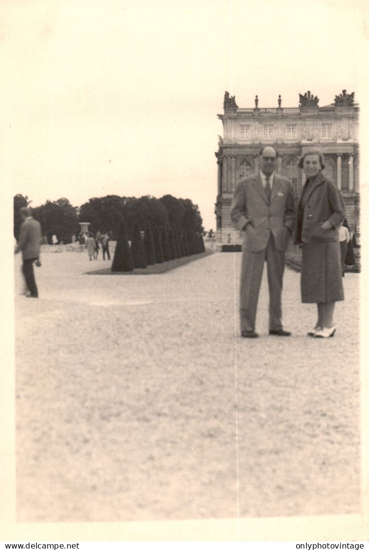 Francia 1956, Château De Versailles, Cortile, Foto Epoca, Vintage Photo - Plaatsen