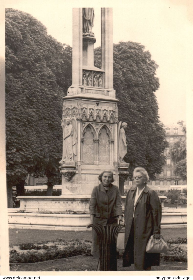 Francia 1956, Parigi, Giardini Di Notre-Dame, Foto Epoca, Vintage Photo - Plaatsen