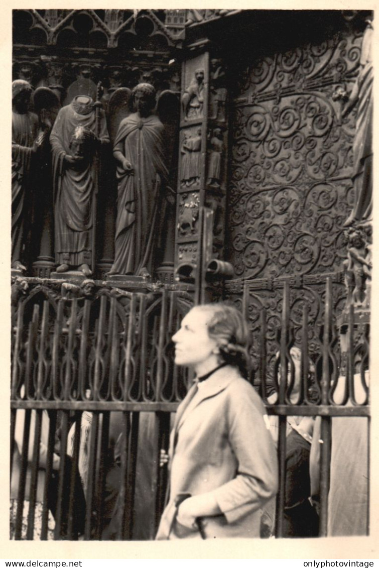 YY5099 Francia 1956, Parigi, Gotico Di Notre-Dame, Foto Epoca, Vintage Photo - Plaatsen