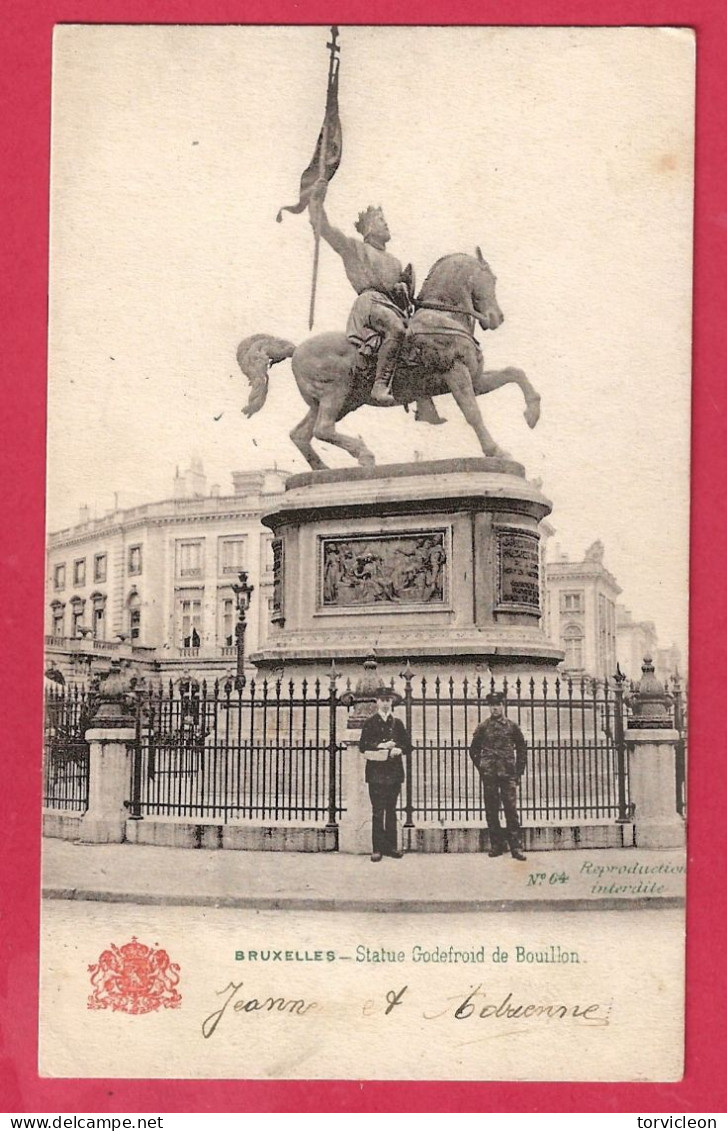 C.P. Bruxelles =  Statue  Godefroid  De  Bouillon - Bruselas (Ciudad)