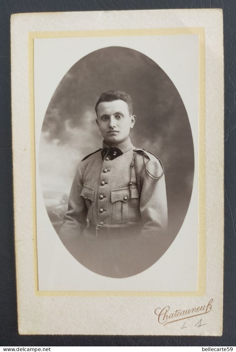 Photo Ancienne Portrait Militaire Châteauneuf - Krieg, Militär