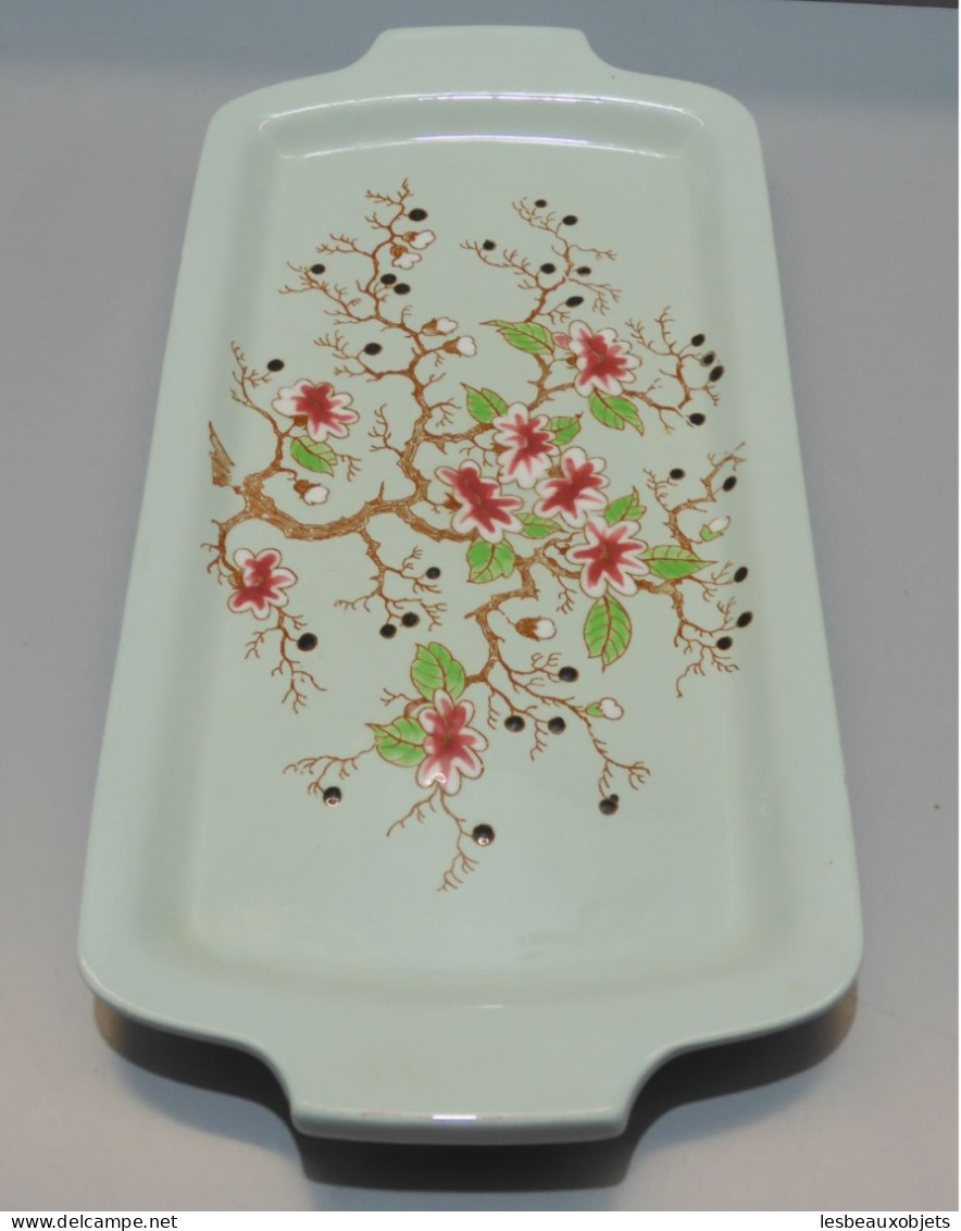 -JOLI PLAT A CAKE GATEAUX céramique de LONGWY modèle BANGKOK collection table    E