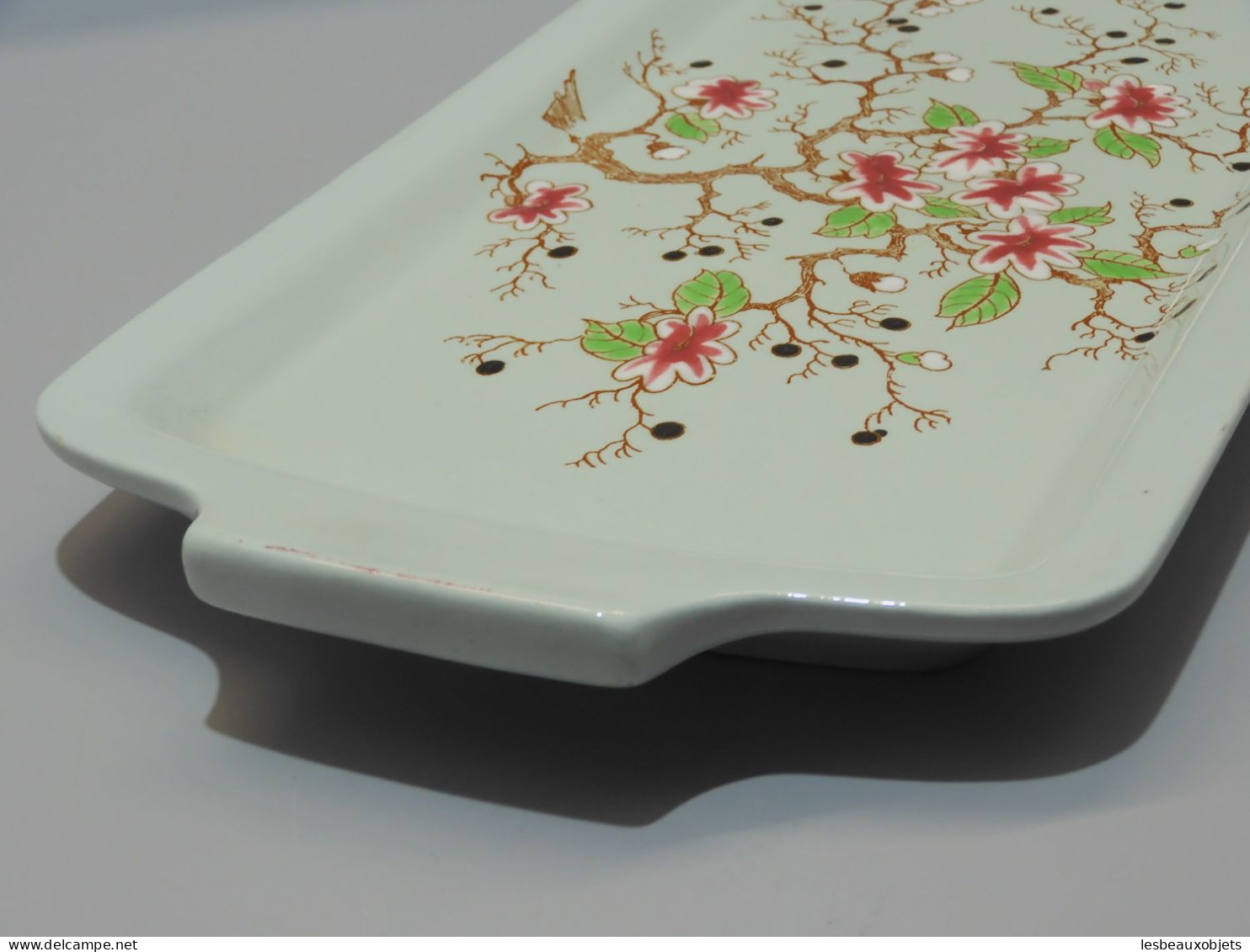 -JOLI PLAT A CAKE GATEAUX céramique de LONGWY modèle BANGKOK collection table    E