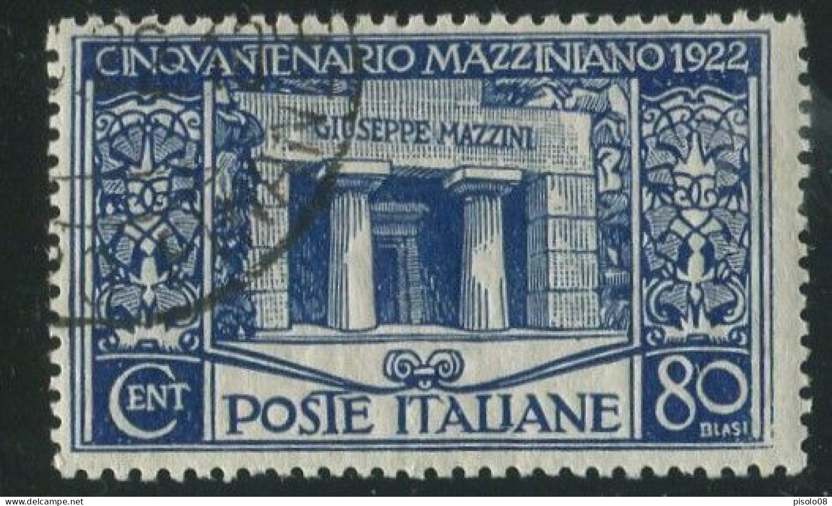 REGNO 1922 MAZZINI 80 C. USATA - Used