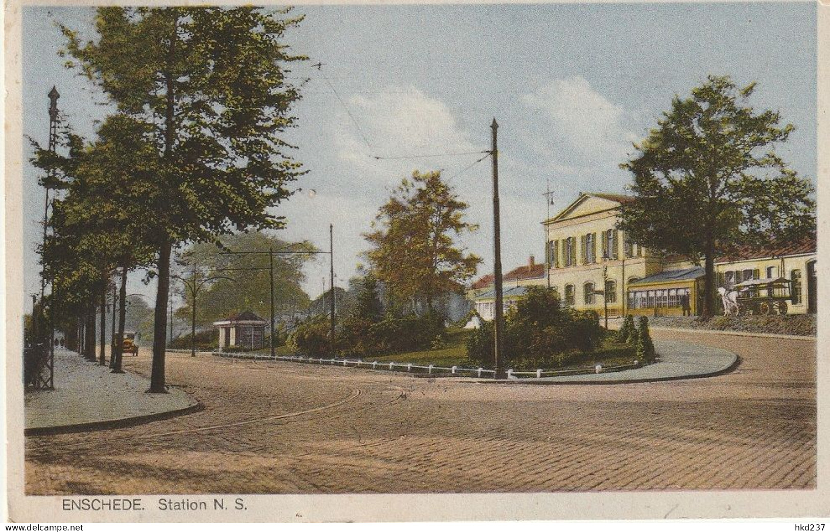 Enschede Station N.S. Oude Auto Paard En Wagen # 1929   3974 - Enschede