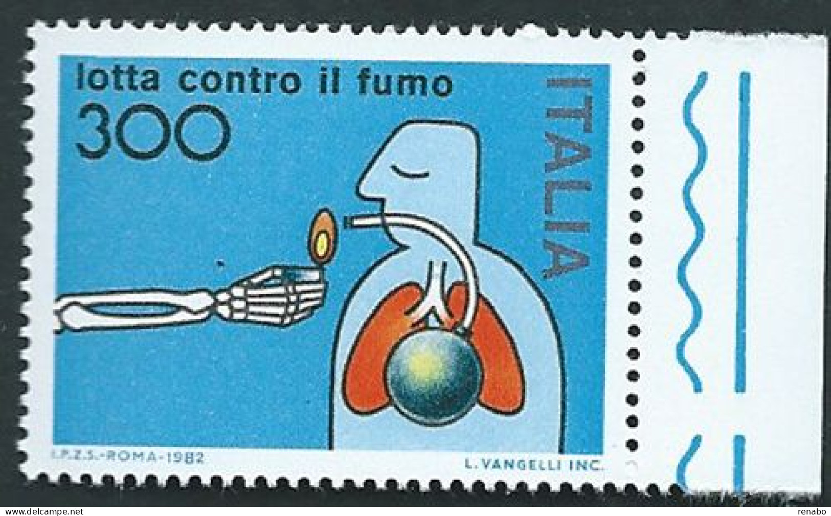 Italia, Italy, Italien, Italie 1982; Lotta Contro Il Fumo, Against Smoking. - Drogue