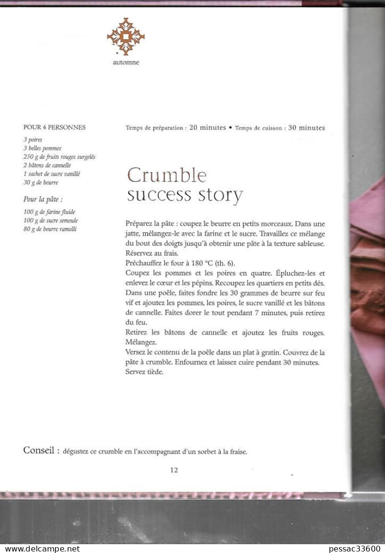 Mes Crumbles Salés Et Sucrés  Nathalie Combier RE TBE  Edition Minerve 2006 - Gastronomie