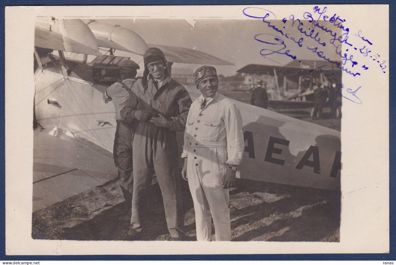 CPA Autographe Signature Aviation Aviateur Avion Carte Photo Collection Courtois Avec Armando De Dominicis Italie - Vliegeniers & Astronauten