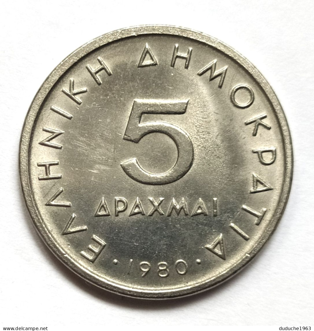 Grèce - 5 Drachmes 1980. Neuve - Greece