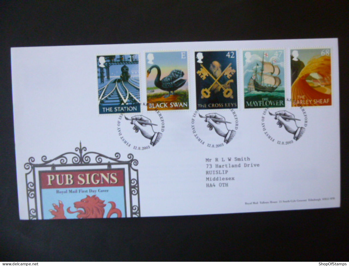 GREAT BRITAIN SG 2392-96 BRITISH PUB SIGNS FDC KEYS HEREFORD - Unclassified