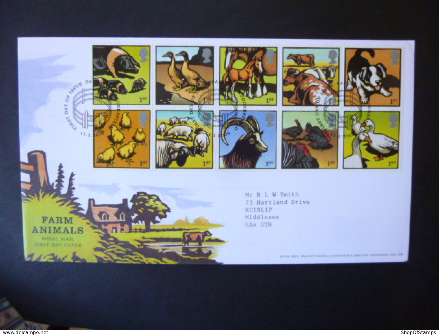 GREAT BRITAIN SG 2502-2511 FARM ANIMALS FDC DEESFIELD - Unclassified