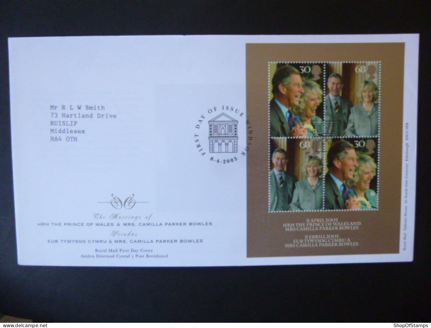 GREAT BRITAIN SG 2531MS ROYAL WEDDING FDC WINDSOR - Unclassified