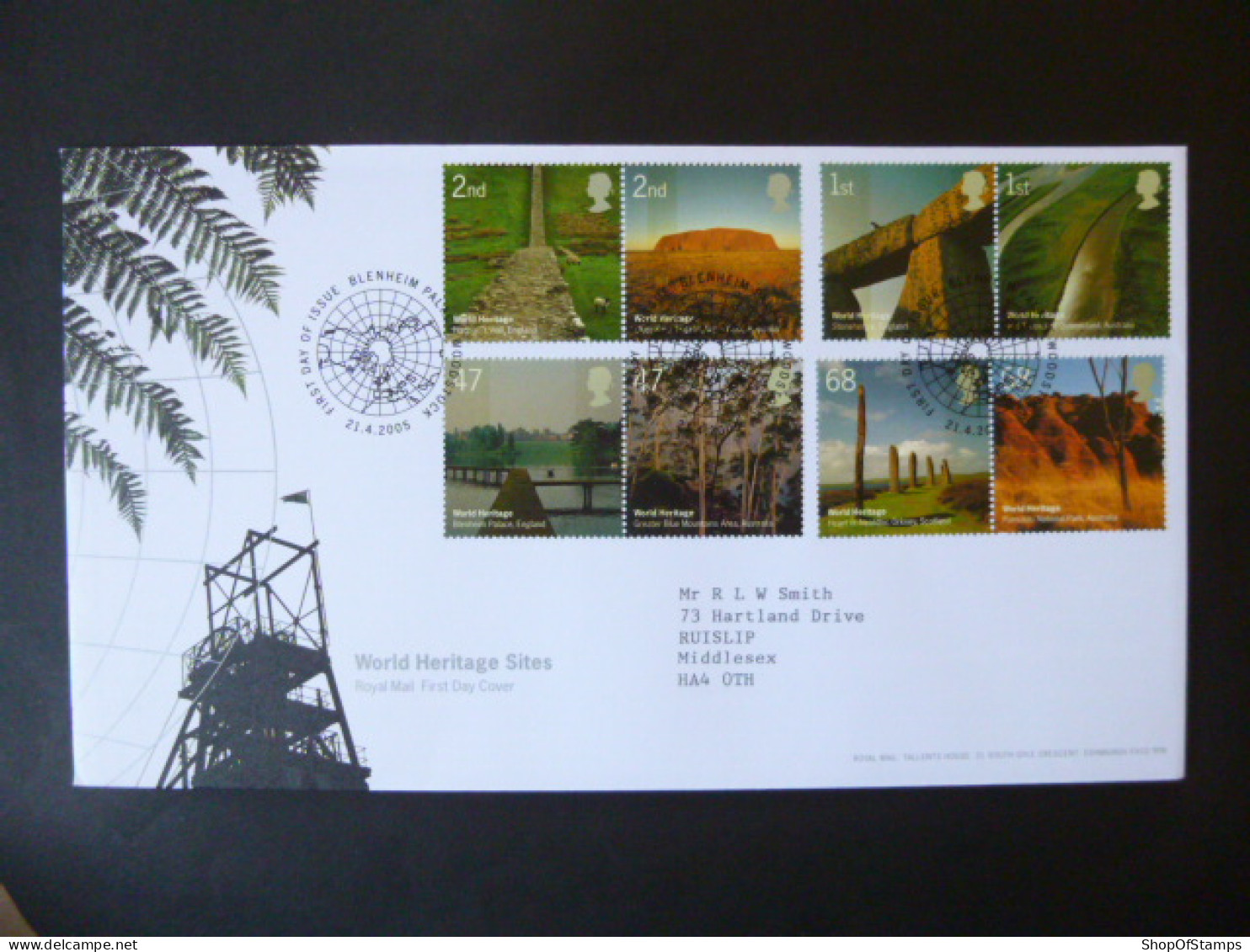 GREAT BRITAIN SG 2532-39 WORLD HERITAGE SITES FDC BLENHEIM PALACE WOODSTOKE - Ohne Zuordnung