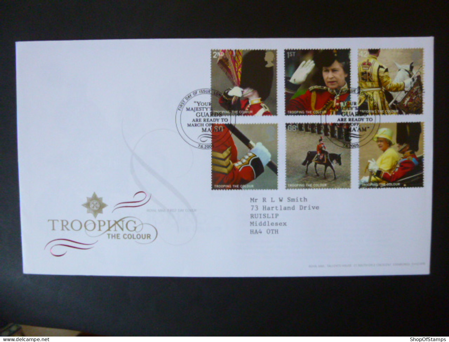 GREAT BRITAIN SG 2540-45 TROOPING THE COLOUR FDC LONDON - Unclassified