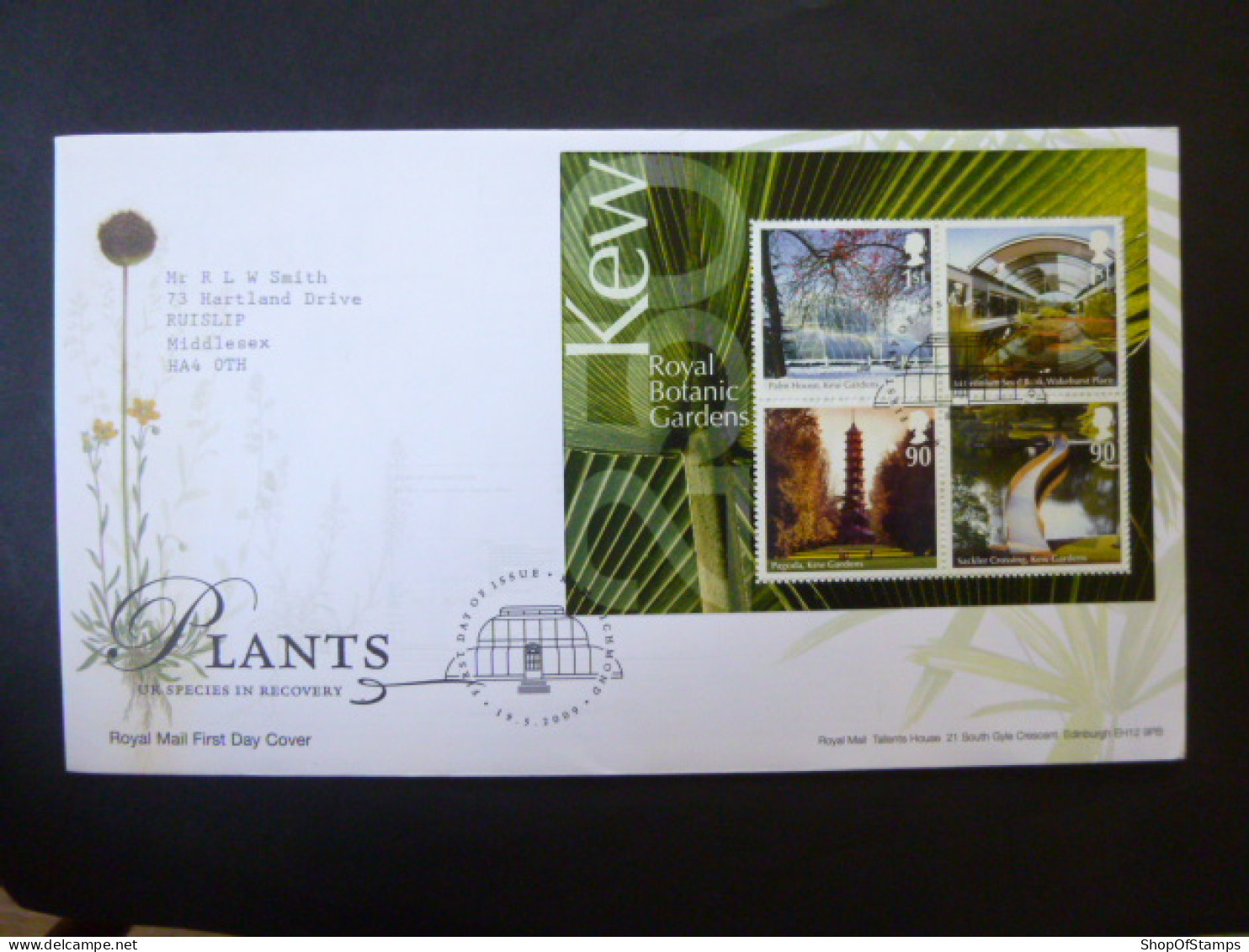 GREAT BRITAIN SG 2941MS ACTION FOR SPECIES KEW GARDENS FDC RICHMOND - Unclassified