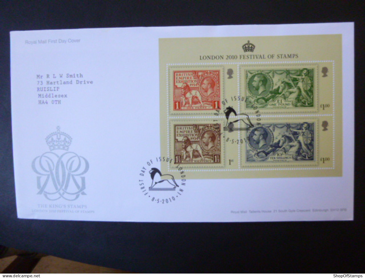 GREAT BRITAIN SG 3072MS LONDON 2010 FESTIVAL OF STAMPS MS FDC LONDON - Zonder Classificatie