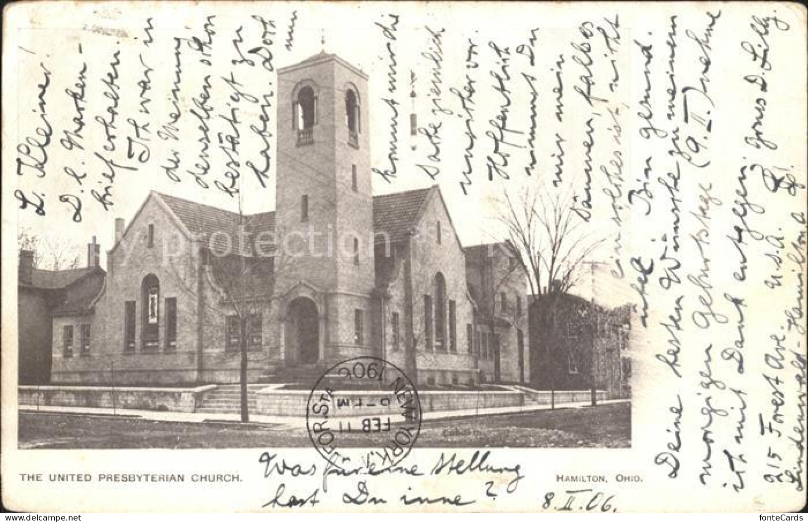 11901003 Hamilton Ohio United Presbyterian Church Hamilton - Andere & Zonder Classificatie