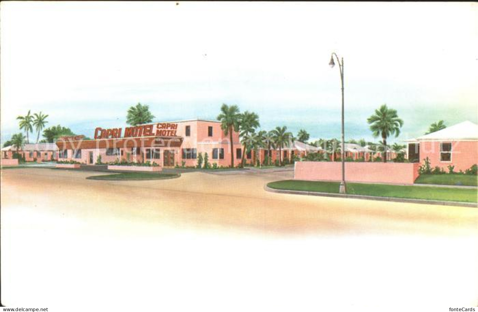 11900988 Jacksonville_Florida Capri Motel Restaurant Illustration - Other & Unclassified