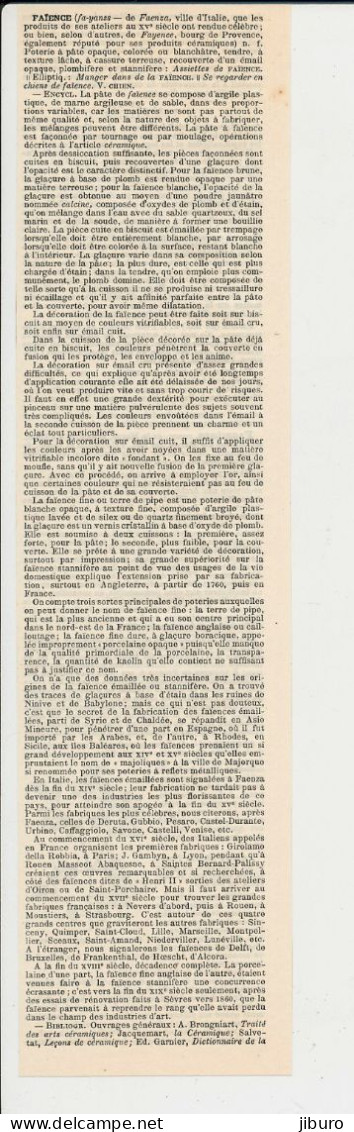 3 Vues Planche 1908 Faïences Faïence De Sèvres Cluny Bouteille D'Urbino Palissy Nevers Rouen Moustiers Pont-Aux-Choux - Andere & Zonder Classificatie