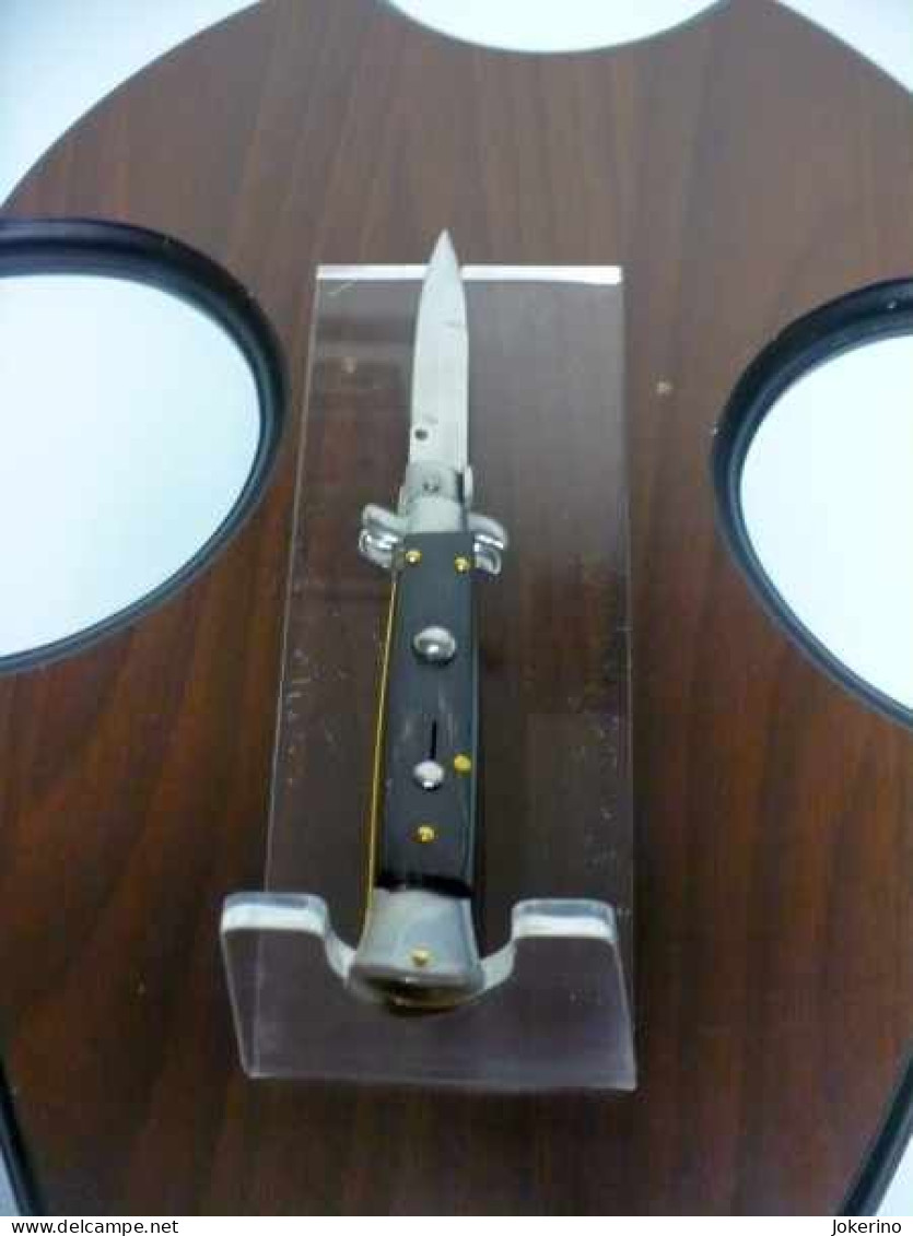 Frank Beltrame -italian Stiletto- 23cm - Impugnatura Di Corno Di Bufalo Scuro - Modello FB 23/58B - 5 - Knives/Swords