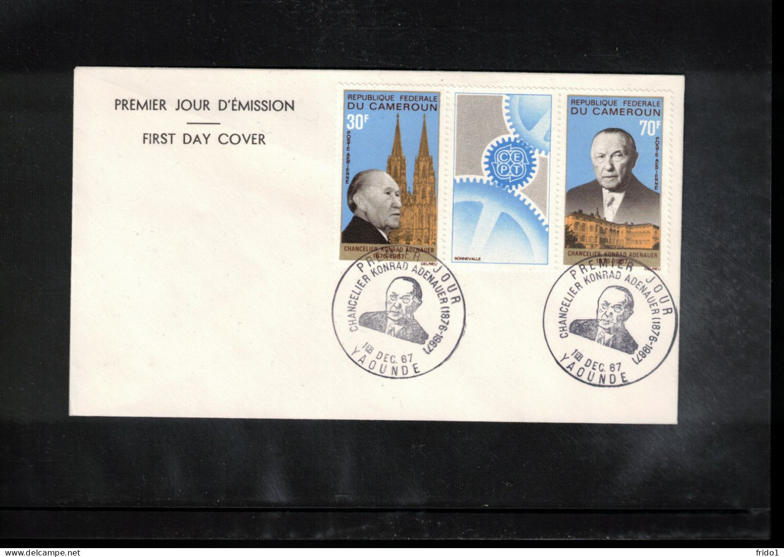 Cameroun 1967  Im Memoriam Dr. Konrad Adenauer FDC - Sonstige & Ohne Zuordnung