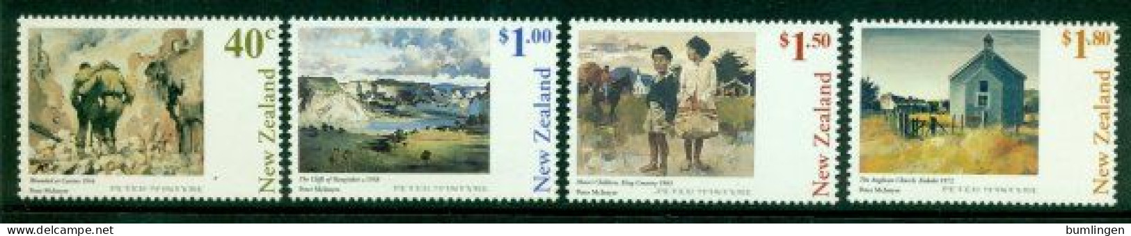 NEW ZEALAND 1998 Mi 1691-94A** 3rd Anniversary Of The Death Of Peter Mcintyre - Painter [B1093] - Otros & Sin Clasificación