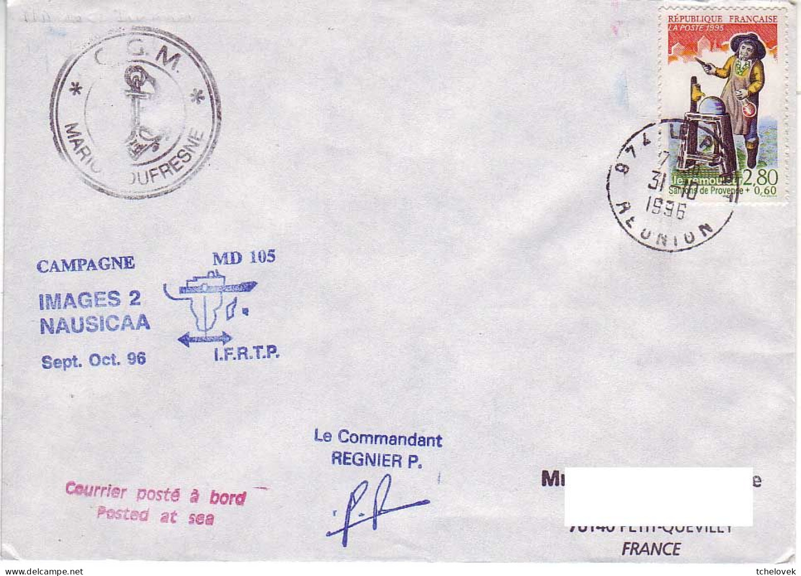 FSAT TAAF Marion Dufresne. 31.10.96 Le Port Campagne MD 105 Images 2 Nausicaa - Briefe U. Dokumente