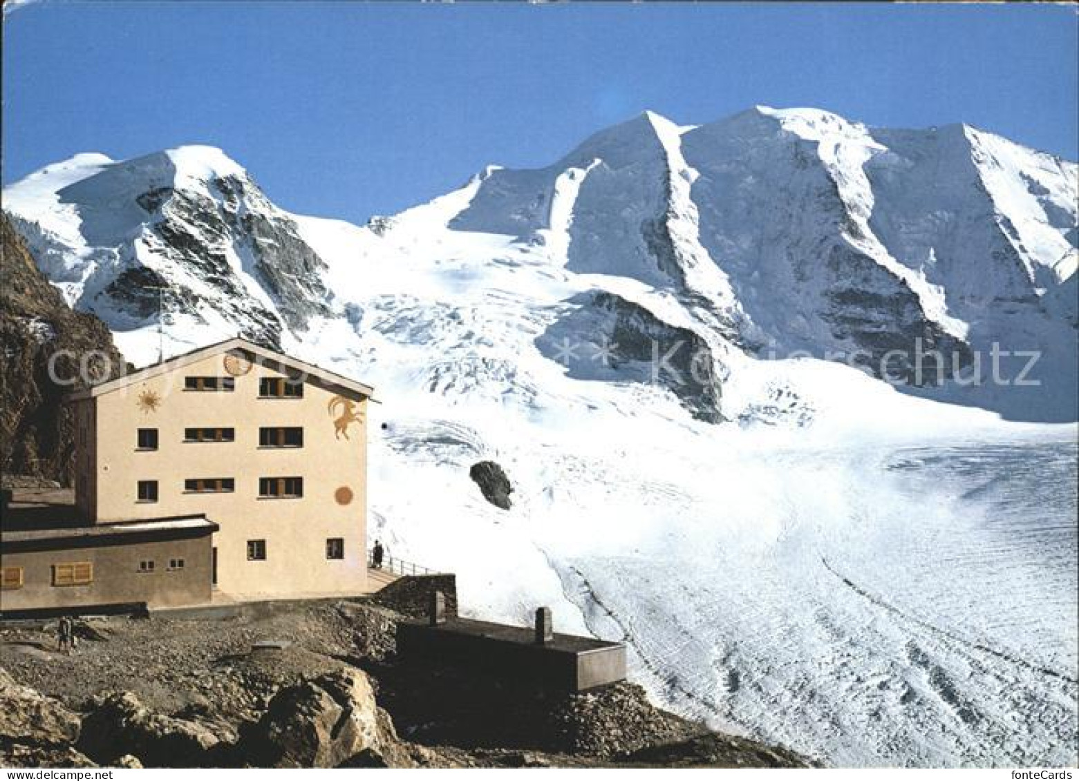 11899660 Diavolezza Mit Piz Cambrena Und Piz Palue Gletscher Berninagruppe Bergh - Other & Unclassified