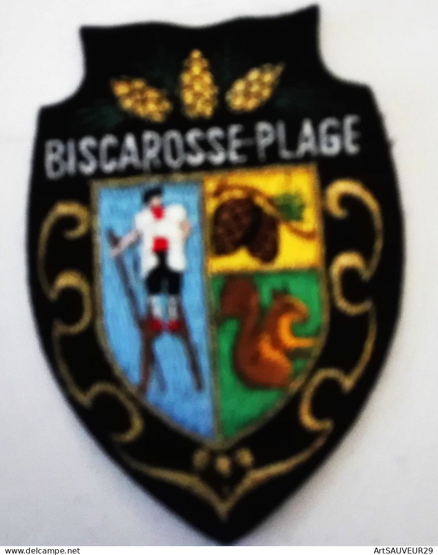 ECUSSON  BLASON TISSU BISCAROSSE PLAGE GIRONDE  (33) - Patches