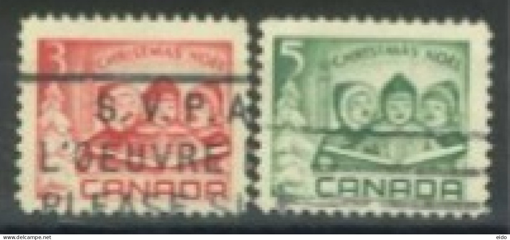 CANADA - 1967, CHRISTMAS STAMPS COMPLETE SET OF 2, USED. - Used Stamps