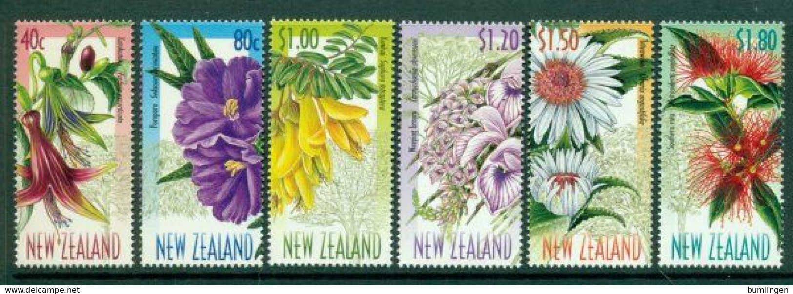 NEW ZEALAND 1999 Mi 1735-40** Flowers [B1100] - Autres & Non Classés