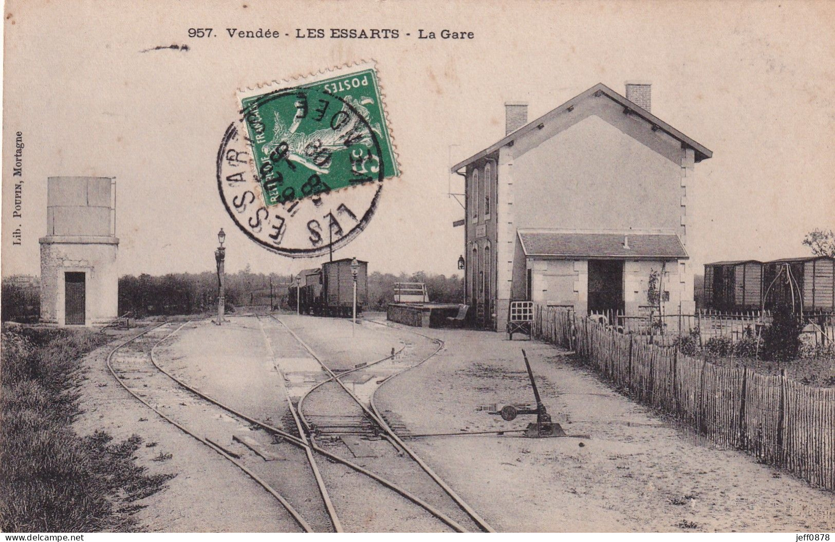 85 - VENDEE - LES ESSARTS - La Gare - 1909 - Très Bon état - Les Essarts
