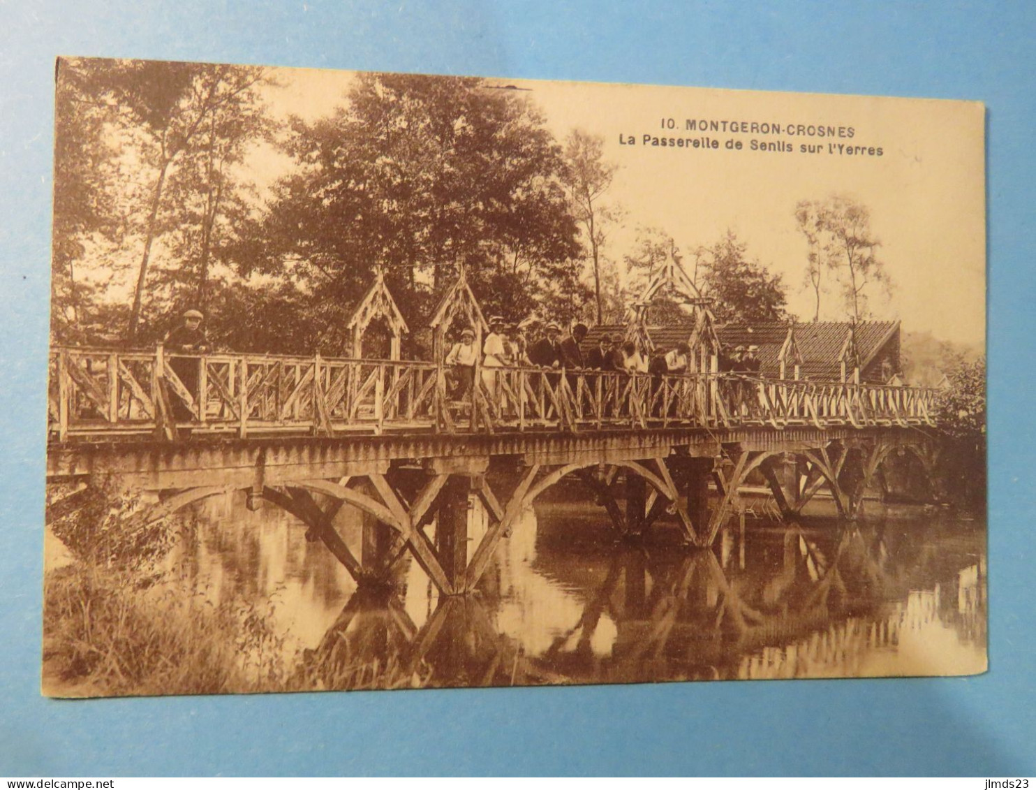 MONTGERON CROSNES, ESSONNE, LA PASSERELLE DE SENLIS SUR L'YERRES, CPA - Montgeron