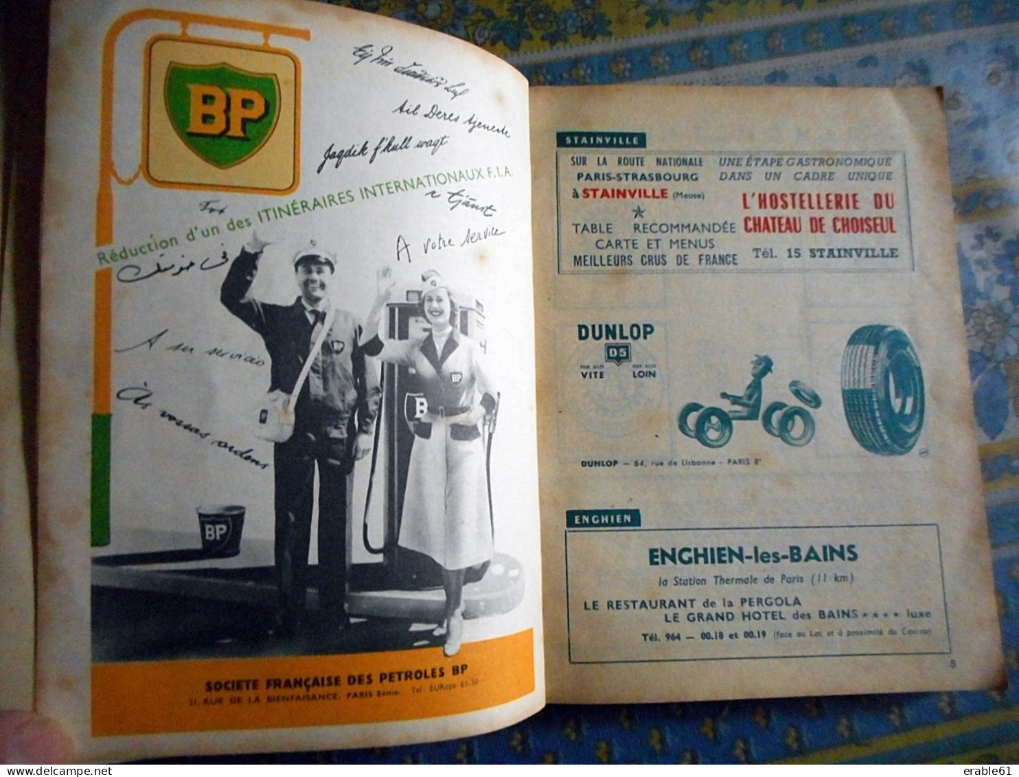 AUTOMOBILE CLUB DE FRANCE ANNUAIRE DE ROUTE 1958 - Voitures