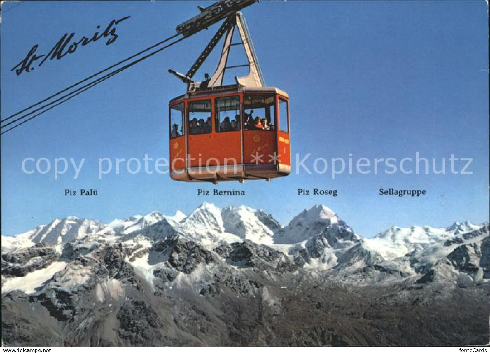 11899363 St Moritz GR Luftseilbahn Corviglia Piz Nair Berninagruppe Alpenpanoram - Other & Unclassified